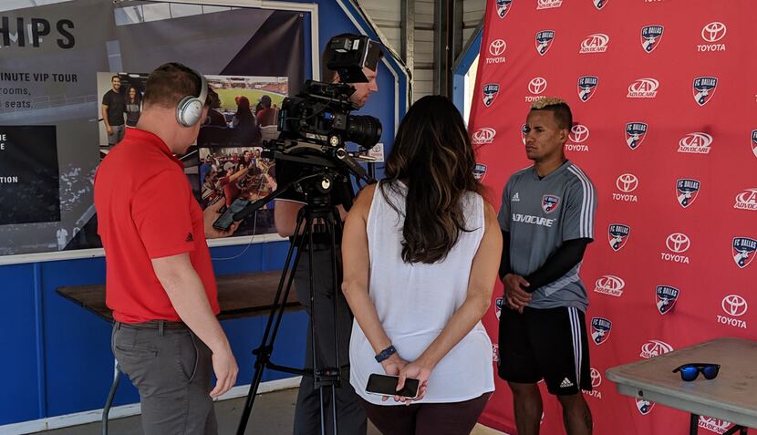Michael Barrios does an interview for the FCD media team.