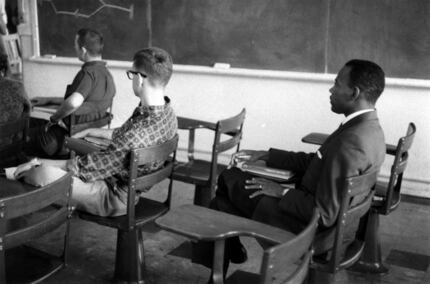 In 1962, James Meredith attended class for the first time in Peabody Hall on the University...