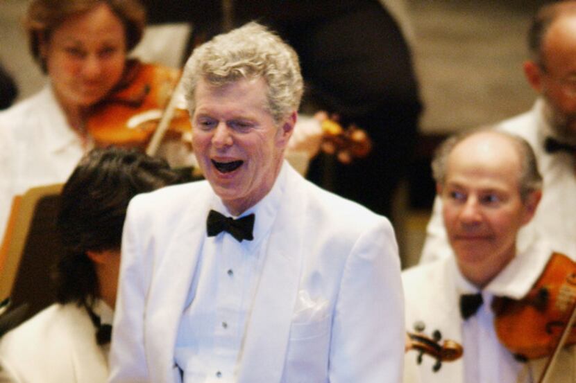 Pianist Van Cliburn performed with the Boston Symphony Orchestra, which played "Happy...