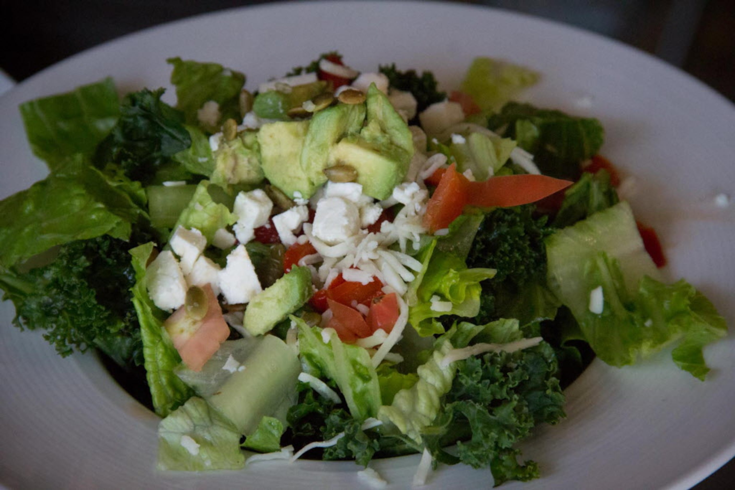 Kale Salad was an opening day menu item at Nazca Kitchen on  Dec. 21 in Dallas Texas.