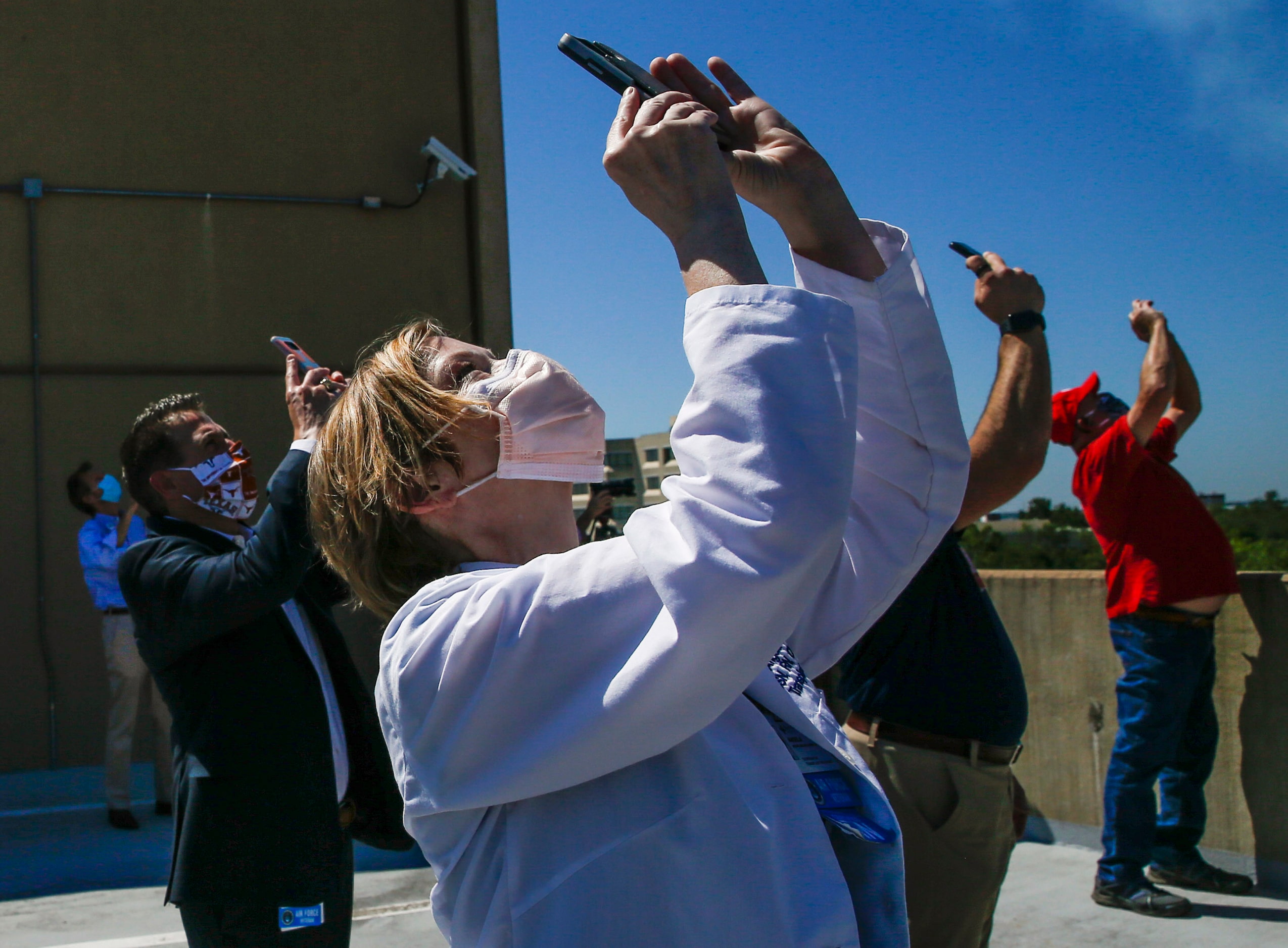 Angela Wilson, Coordinator of Transplant Programs at Baylor Scott & White Hospital, watches...