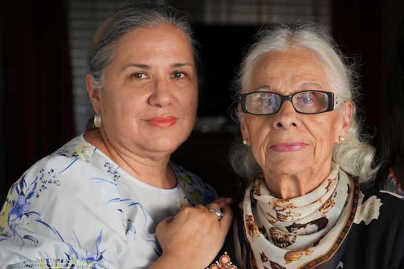 Alejandra Vila, 57, photographed with her mother Olga Umana, 89, on Thursday, July 15, 2021,...