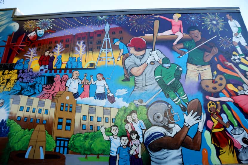 Josh Boulet's mural captures the the past, present and future of Frisco on Main Street in...