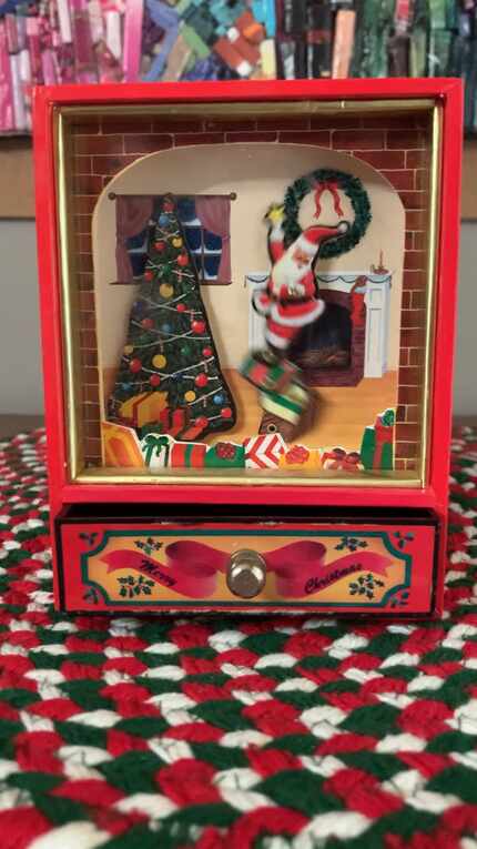 This Santa music box has been in Sharon Anderson's family for years and became the...