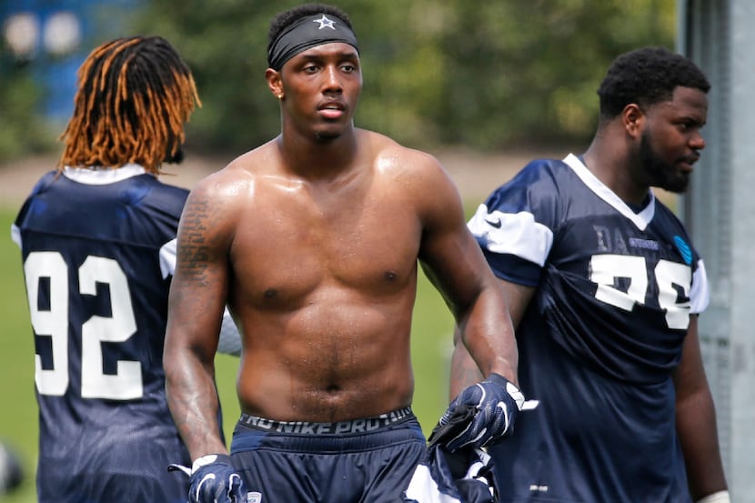 Dallas defensive end Taco Charlton is pictured during the Dallas Cowboys full-squad minicamp...