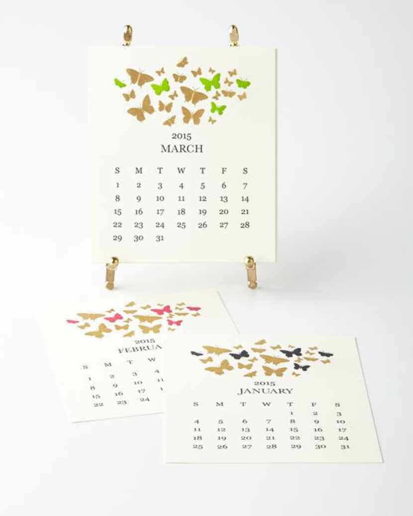 
The ever-proper Mrs. John L. Strong line offers a calendar with hand-engraved month cards...
