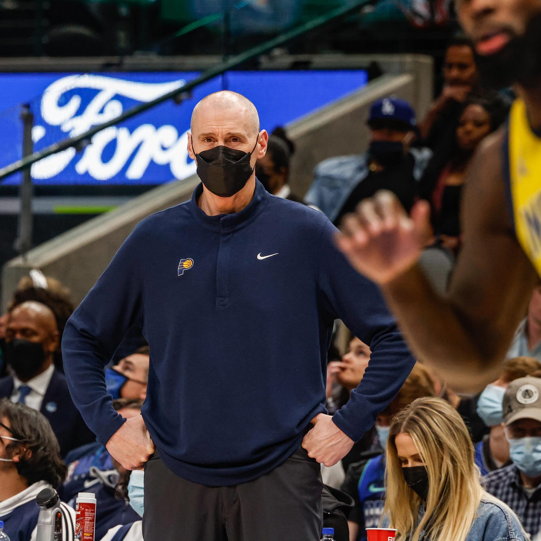 Indiana Pacers coach Rick Carlisle during the second half at the American Airlines Center in...