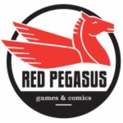  The former logo of Red Pegasus Games and Comics.