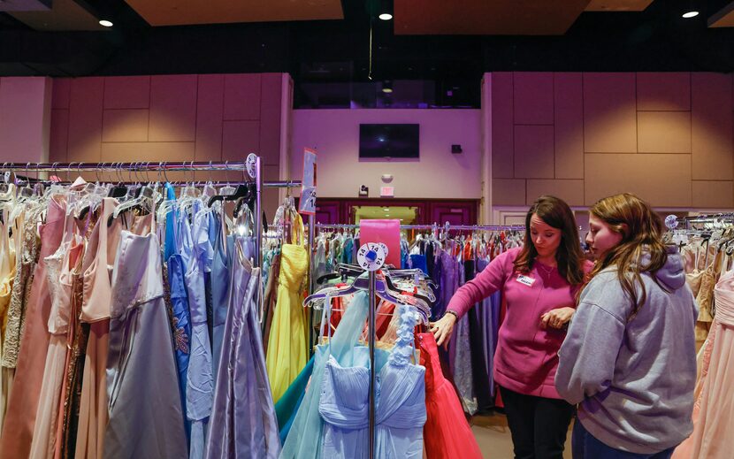 Kris Roberson (left) asked Bailey Judge, 16, questions about her style and dress preferences...