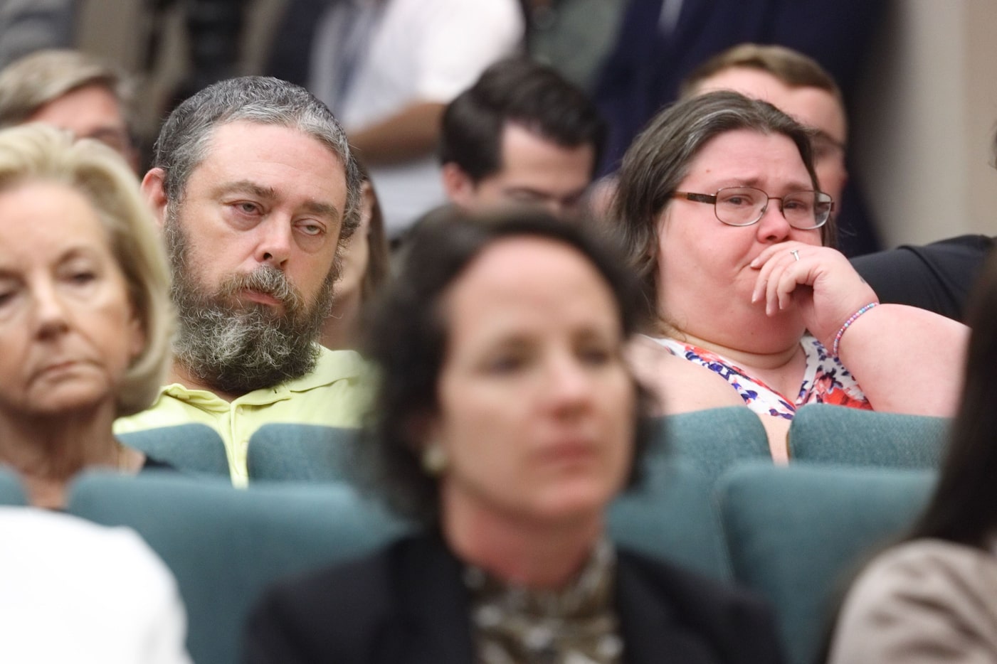 (From left) Thomas Roberson, a brother of Robert Roberson, and Thomas’ wife Jennifer...