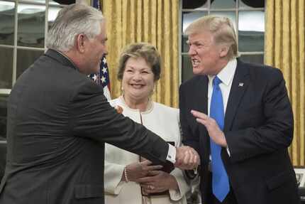 President Donald Trump congratulated Rex Tillerson after the former Exxon Mobil CEO was...