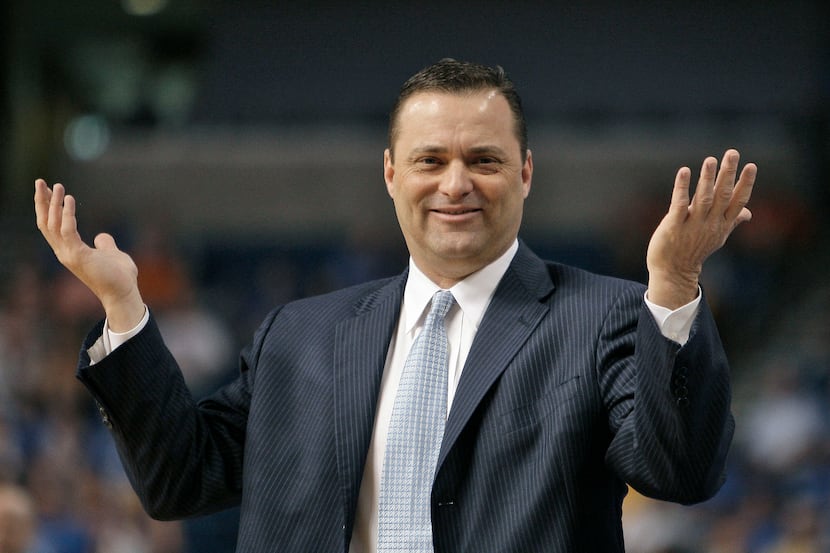 Billy Gillispie questions a call during the first half of an NCAA men's college basketball...