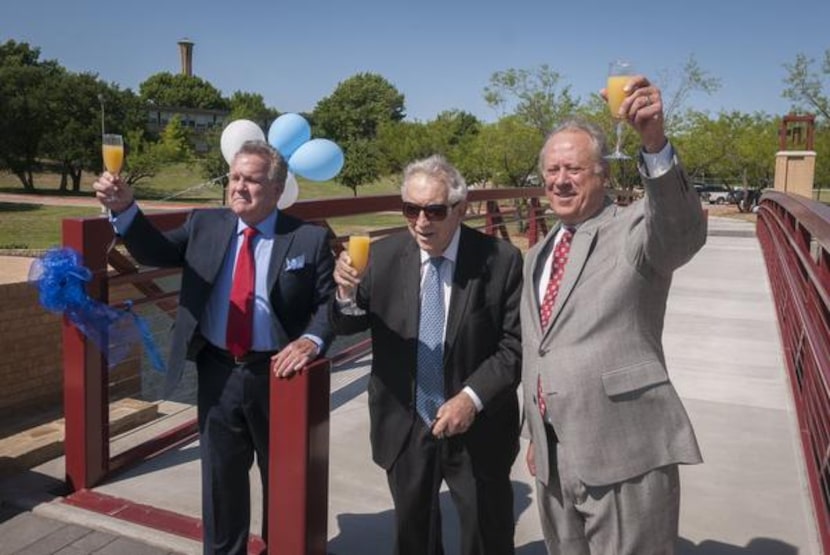 
Thomas W. Keefe, President of the University of Dallas; Eugene Vilfordi; and Robert...