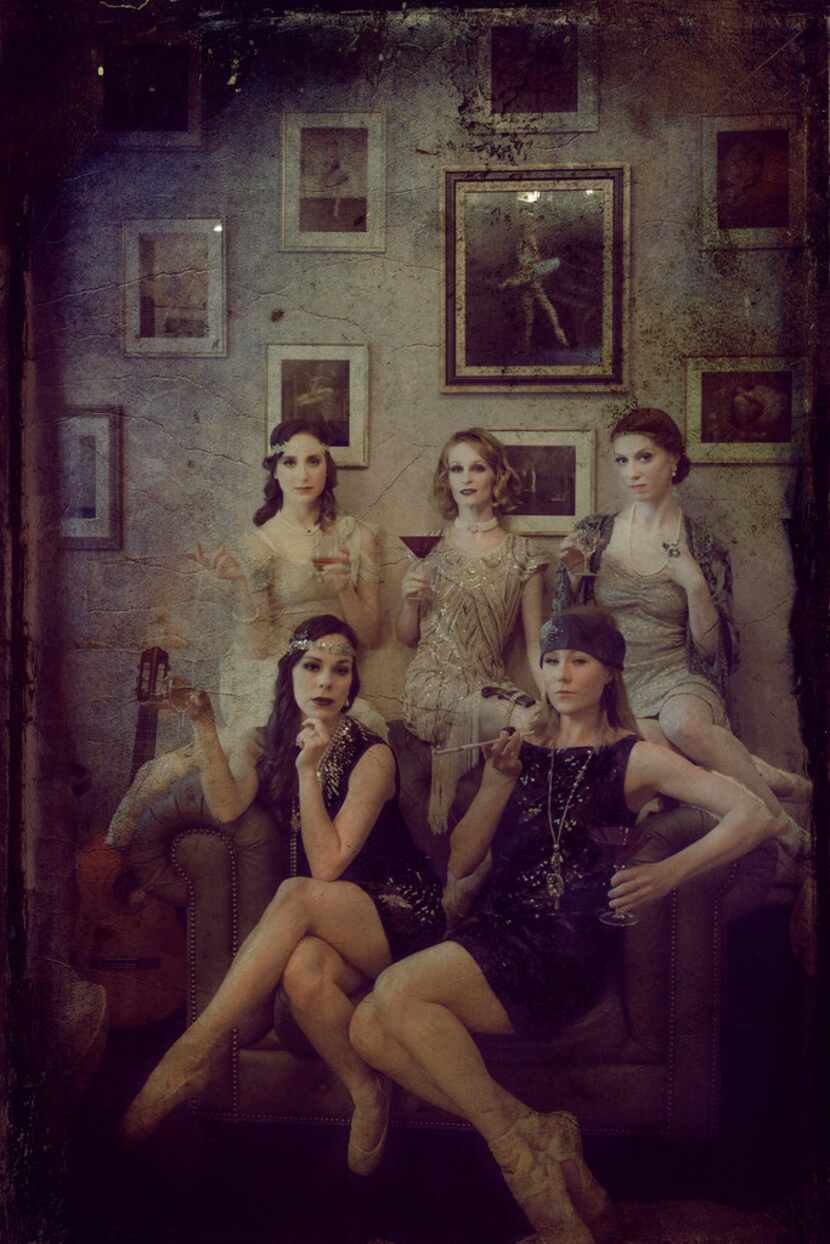Dallas Neo-Classical Ballet dancers dressed for the 1920s speakeasy theme of the company's...