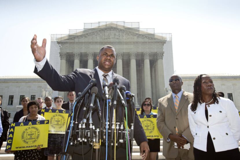 Ryan P. Haygood, director of the NAACP Legal Defense Fund, discussed the voting rights...