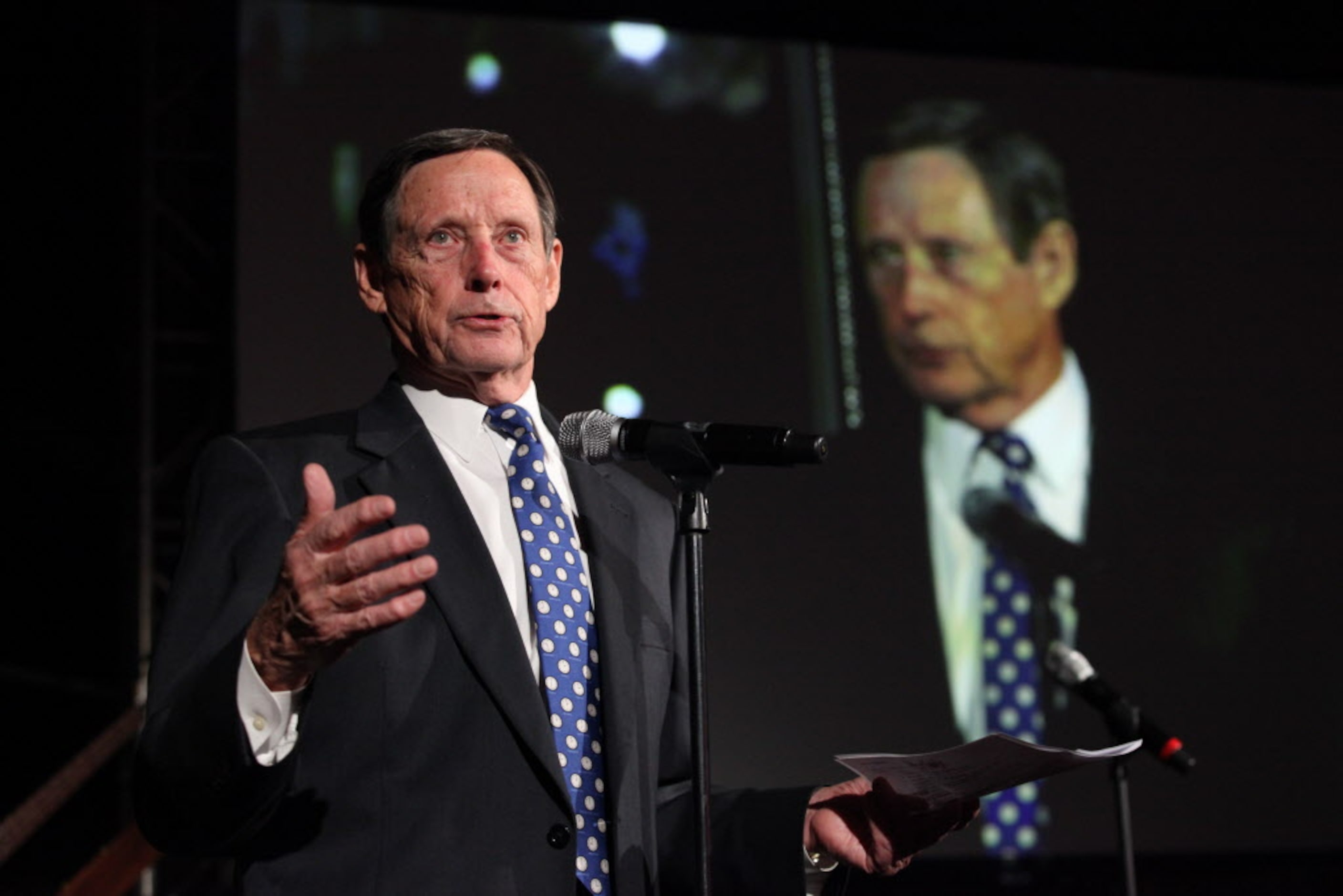 Forrest Hoglund speaks at the "Night at the Museum 2012" event at the Perot Museum of Nature...