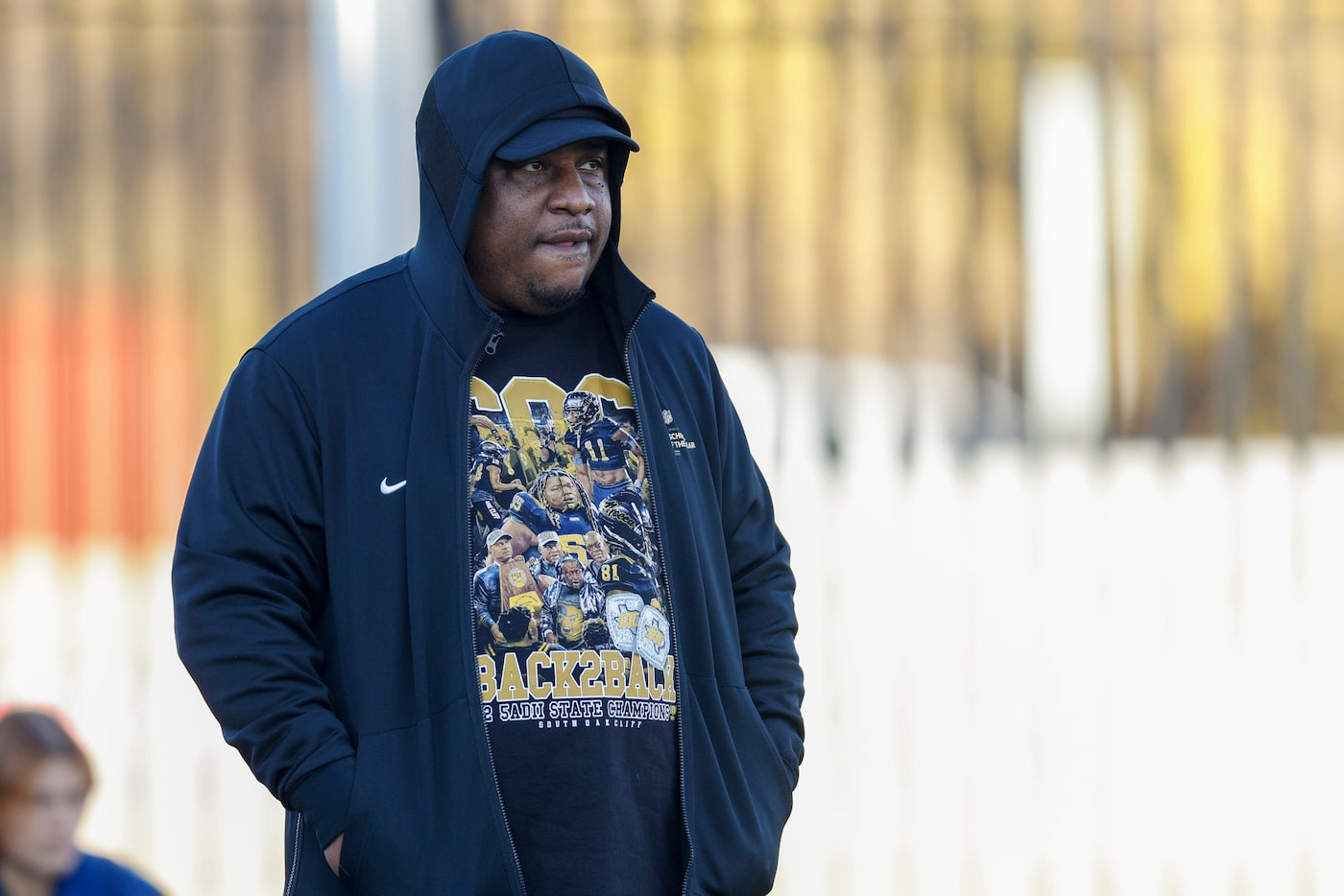 South Oak Cliff head football coach Jason Todd watches the first half of a Class 6A Division...