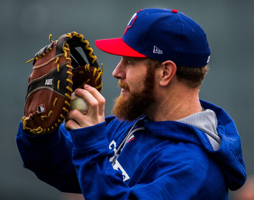 Josh Hamilton at Rangers spring training in February in Surprise, Ariz. (Ashley Landis/The...