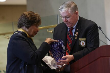 U.S. Rep. Eddie Bernice Johnson received the Greater Dallas Veterans Foundation Patriot...