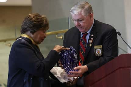 U.S. Rep. Eddie Bernice Johnson received the Greater Dallas Veterans Foundation Patriot...