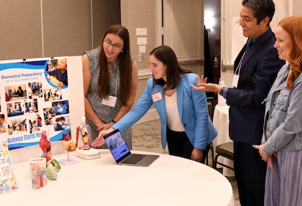 Natalie Cruz-Garcia, left, Gina Maffucci, Roberto Gonzalez, and Katie Holt showcase the way...