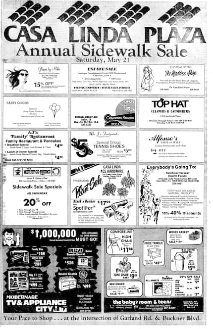 Ad that ran in The Dallas Morning News on May 20, 1983.