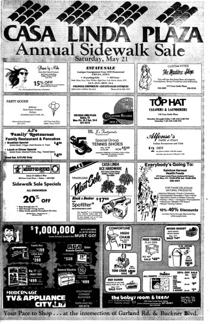 Ad that ran in The Dallas Morning News on May 20, 1983.