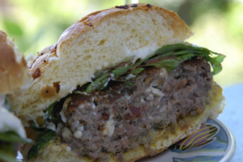 Savory blue cheese and bacon make these burgers extra-special.