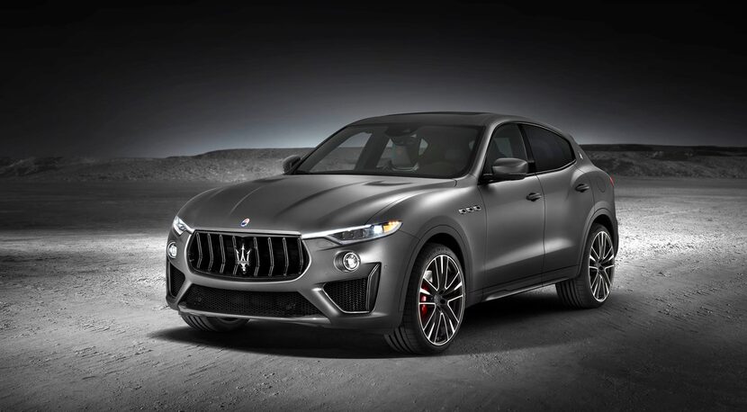 The 2018 Maserati Levante Trofeo, which has a V8 engine.