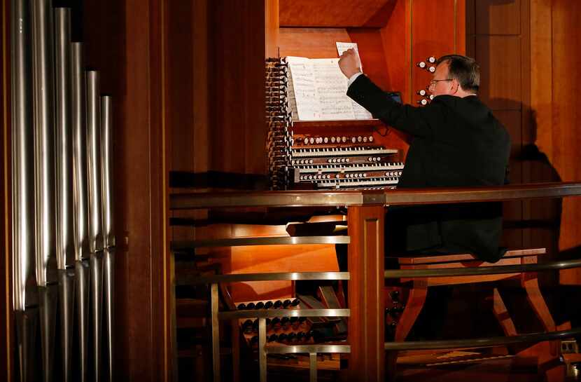 Organ soloist Stefan Engels performs with the Meadows Symphony Orchestra, led by conductor...