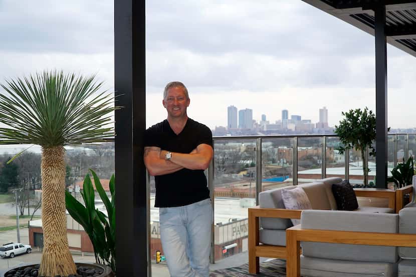 Tim Love stood atop his Atico rooftop bar in 2020 in Fort Worth.