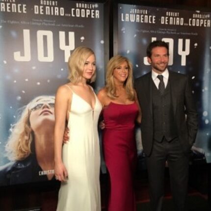  Joy Mangano with Jennifer Lawrence and Bradley Cooper (Photo from Joy Mangano blog) 