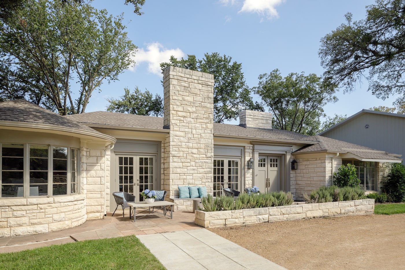 Serendipity Farm, a house and horse stables at 4707 Walnut Lane in Dallas, Texas.