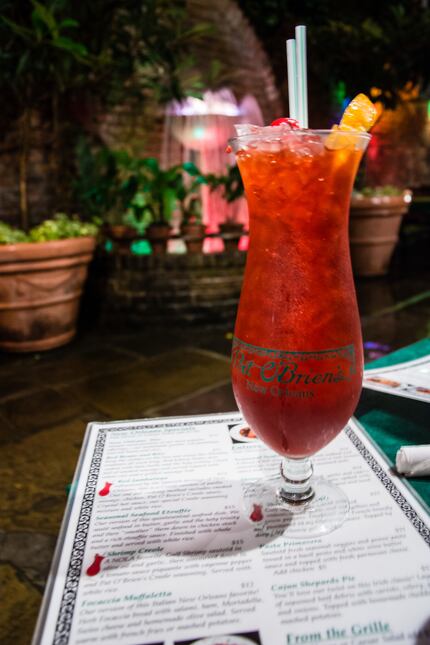 The Hurricane is said to be have been created at Pat O'Brien's Bar in New Orleans.