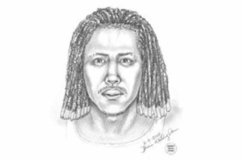  Sketch of suspect in fatal shooting Sunday in Arlington park. 