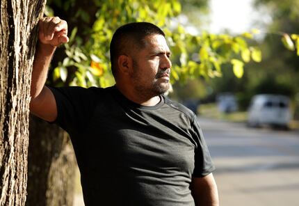 Oscar Torres poses for a photograph near his home in Dallas on Sept. 21, 2019. 