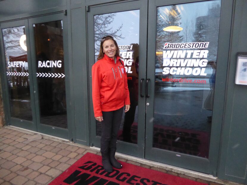 Bridgestone Winter Driving School Instructor Lea Croteau.