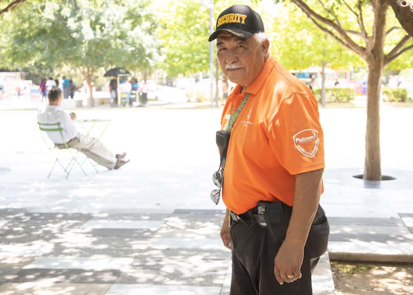 "I know all about the heat. I've worked in it all my life," said Ernest Munoz, security...