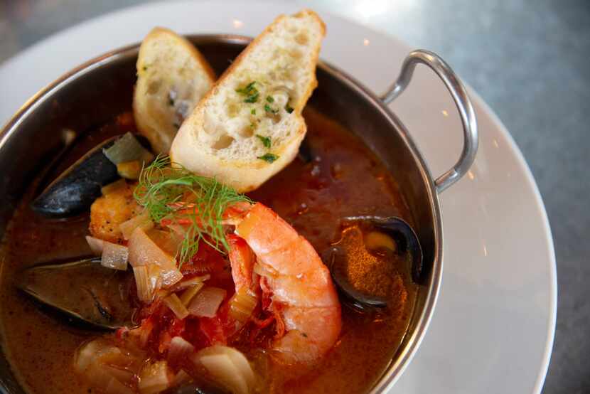 Seafood stew with aioli