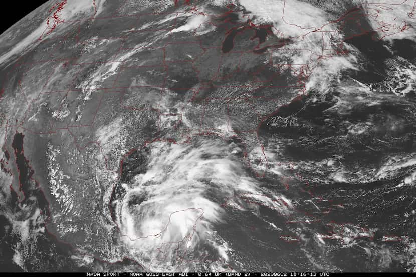 Imagen satelital de la tormenta Cristóbal.