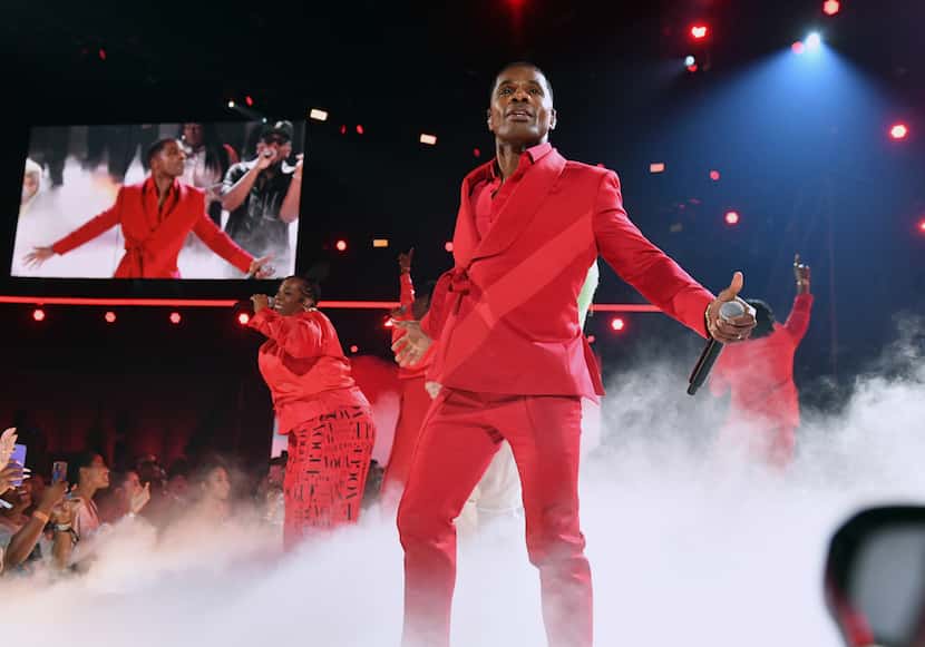 Kirk Franklin performs onstage during the 2022 BET Awards at Microsoft Theater on June 26,...