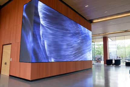 The lobby of the new Quad office has the largest indoor high-resolution digital art...