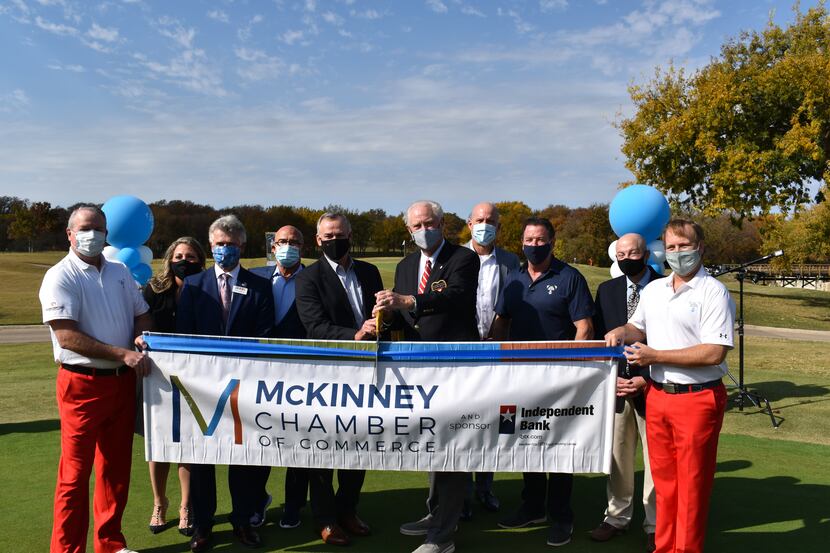The The McKinney Chamber of Commerce and the Salesmanship Club of Dallas held a ribbon...
