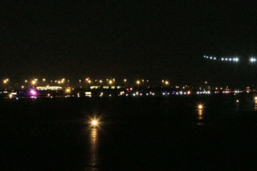 The SolarImpulse landed at Dallas/Fort Worth International about 1 a.m. Thursday. It looks...