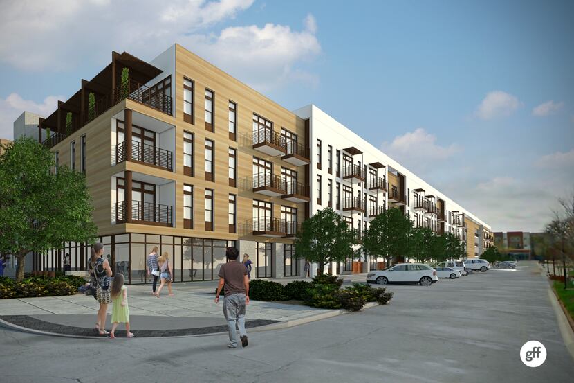 The new apartment block at Lake Highlands Town Center will include 257 units.