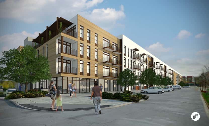The new apartment block at Lake Highlands Town Center will include 257 units.