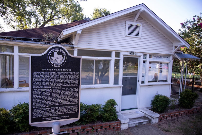 The exterior view of civil rights activist and former Dallas City Council member Juanita...