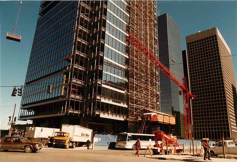 
InterFirst Plaza is shown during construction on Feb. 17, 1984.
