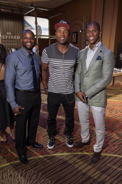 Former NFL players Bethel Johnson, Akin Ayodele and Ken Hamlin