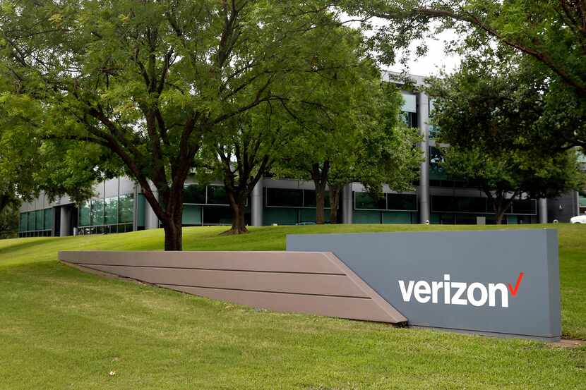 An exterior view of Verizon offices on Hidden Ridge in Irving, Texas, Thursday, May 23,...